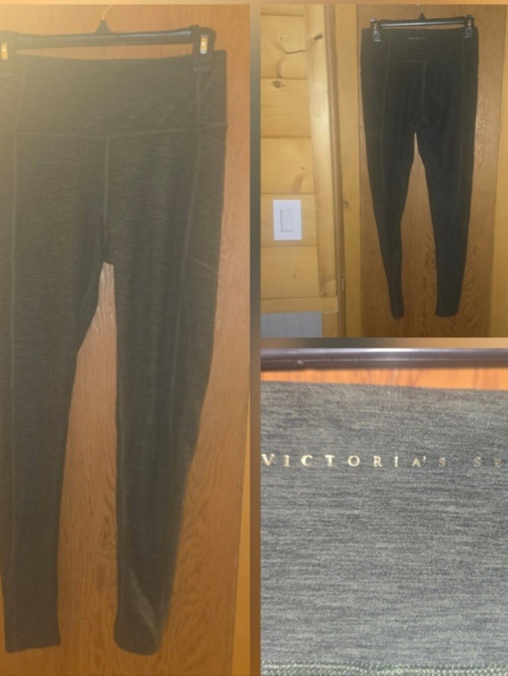 Like new Victoria secret medium olive green grayish heathered leggings